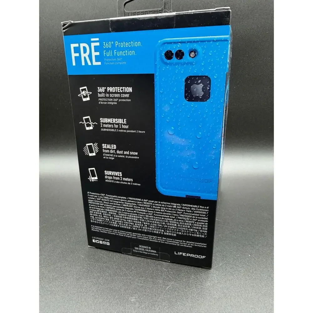 LifeProof FRE iPhone 7 Plus Waterproof Case Blue Sealed Dirt Snow Drop Proof